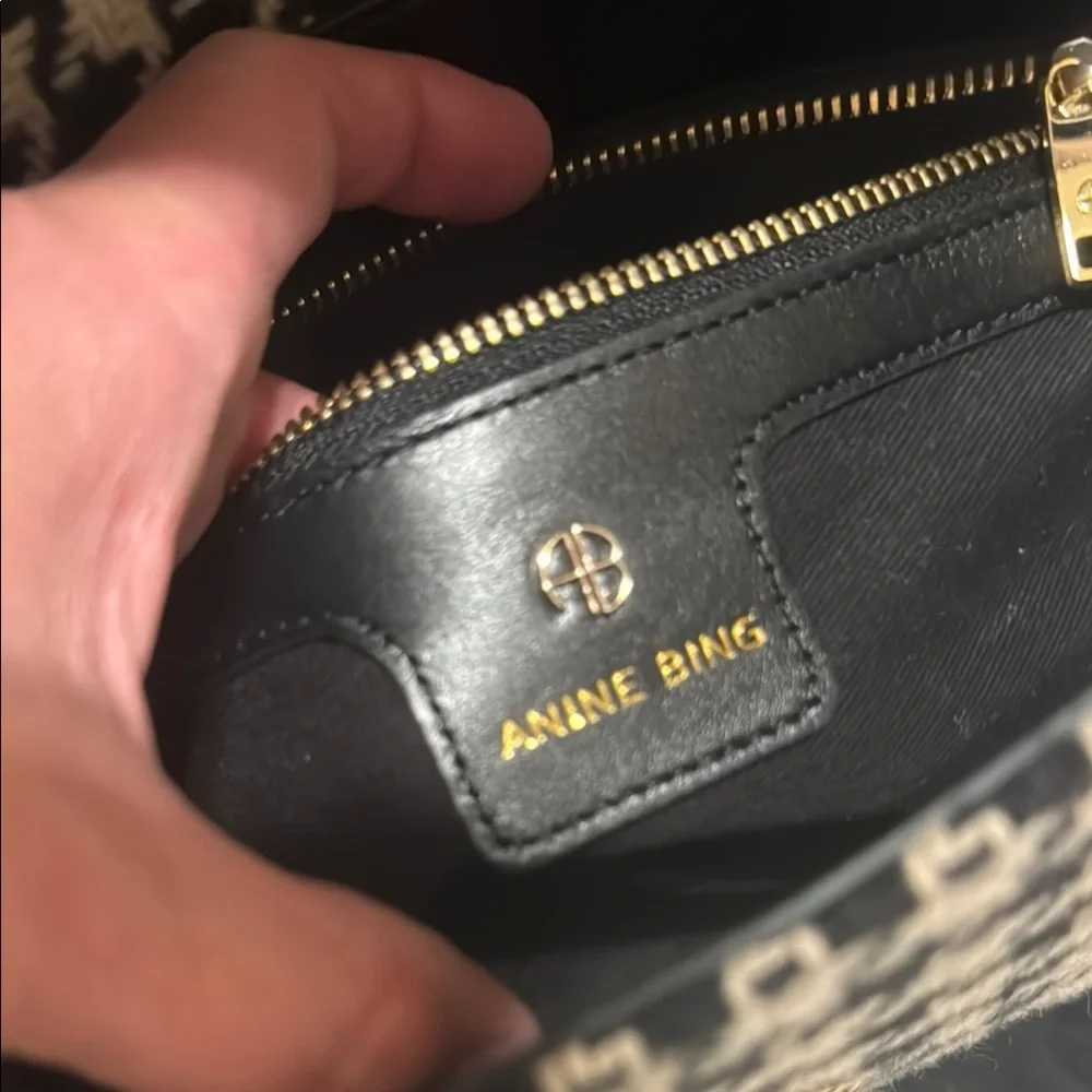 Anine Bing Houndstooth NICO Shoulder Bag - Picture 8 of 13